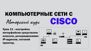картинка: Компьютерные сети с CISCO - УРОК 11  - настройка интерфейсов средствами консоли, сетевой принтер.
