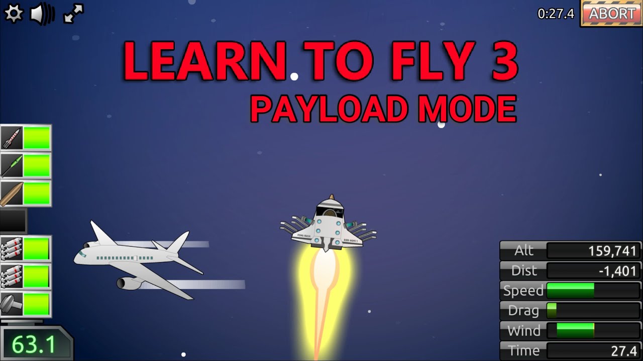 Learn To Fly 3 / Classic Mode - PC Walkthrough Free To Play 