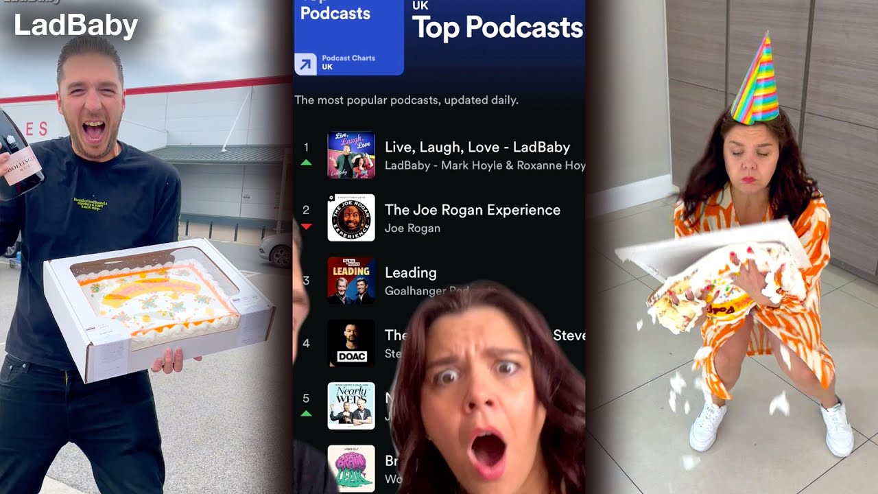 When LadBaby celebrate a No1 Podcast 😭🤯 YouTube
