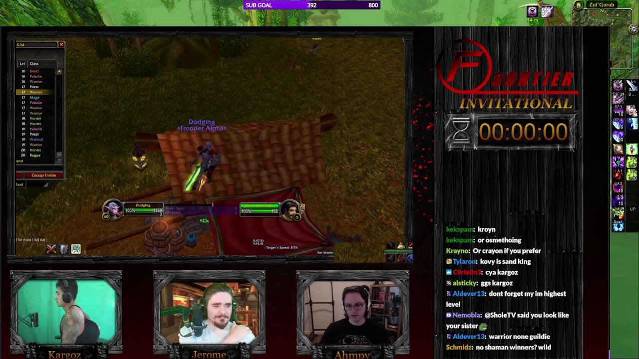 The Frontier Invitational - Uncut VOD Hardcore Leveling Tournament