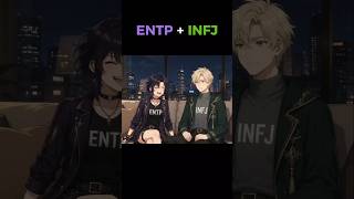 ENTP   INFJ 💜💚ENTPs when someone sees right through them 💀#mbti #intj #entp #mbtimeme #mbtiverse