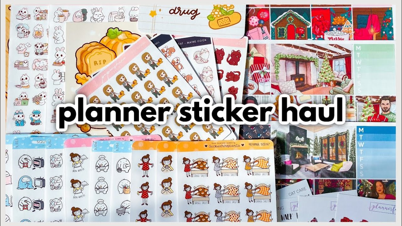 PLANNER STICKER HAUL | Plannerface, Stick with the Plan co & Papershire