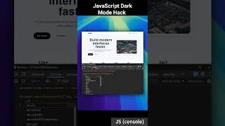 JS Dark mode in ONE line #coding #html #css #frontend #webdevelopment #webdesign #js #javascript