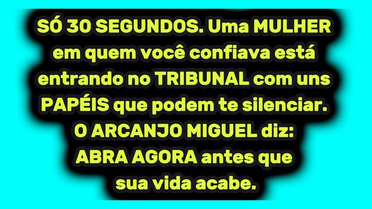 PARE TUDO 🛑 O Arcanjo Miguel tem uma MENSAGEM URGENTE sobre quem está te traindo.