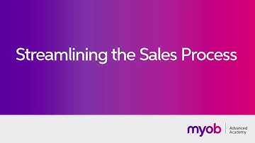 MYOB Advanced Streamlining a sales process