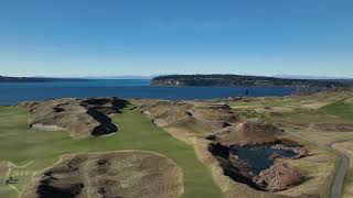 Chambers Bay Golf Course aerial views