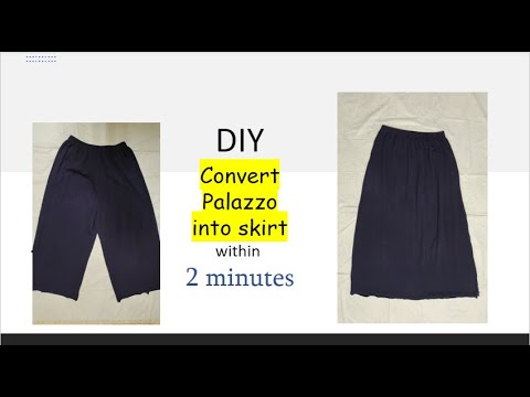 Palazzo  Boho pants from skirt in 10 Minutes  Wardrobe Makeover Ep2   MashDIYzone  YouTube
