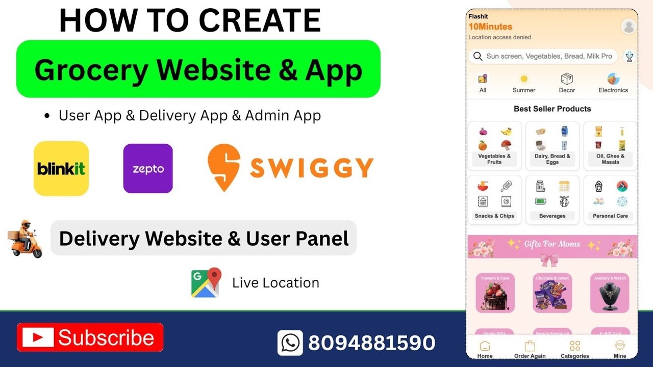 How to Create Grocery Website & App Like Blinkit & Zepto User ...