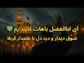 آی اباالفضل باهات کار دارم شوق دیدار و درد دل با علمدار کربلا 