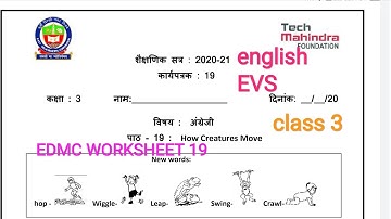 EDMC worksheet 19 (25 november 2020) english, EVS class 3