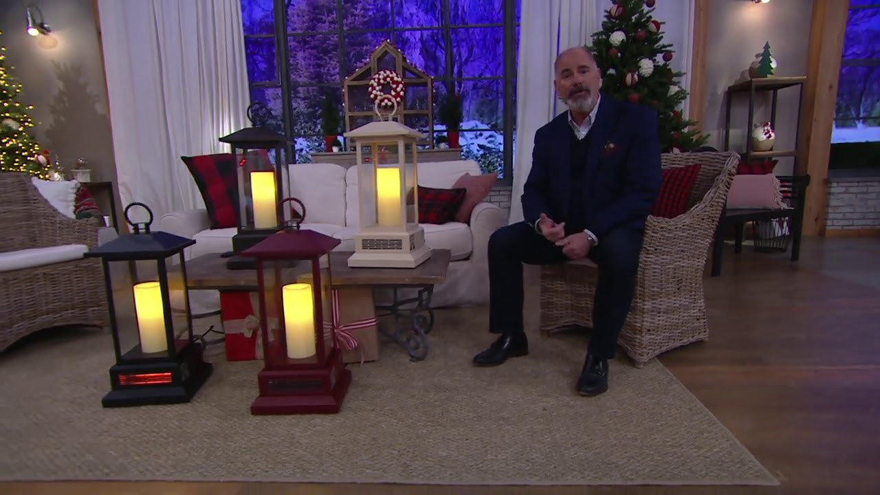 Duraflame 28" Electric Lantern with Infrared Heat and Remote on QVC