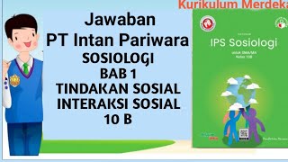 Jawaban LKS PT Intan Pariwara Sosiologi kelas 10 B. BAB 1 Interaksi sosial