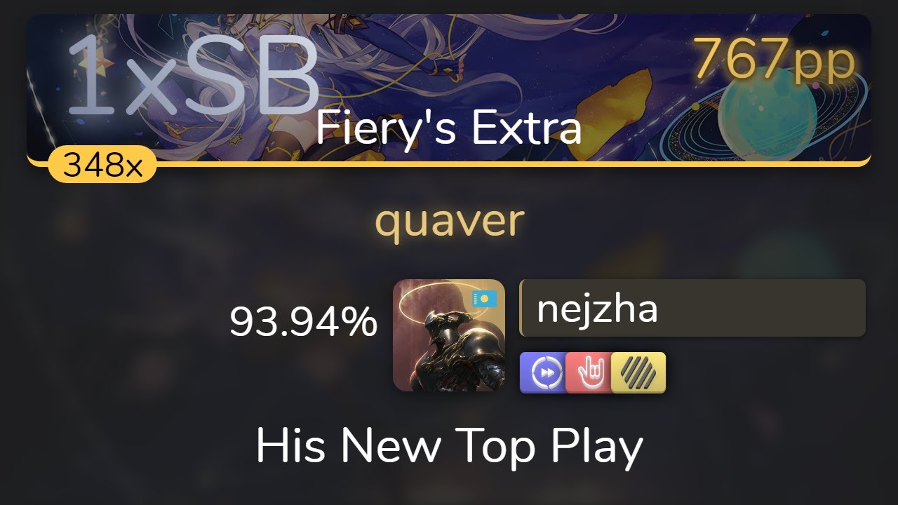 [9.37⭐] nejzha | dj TAKA - quaver [Fiery's Extra] +HDDTHR 93.94% { 767pp 1xSB} - osu!