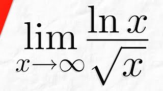 Limit of lnx/sqrtx as x approaches Infinity (LHospitals Rule) | Calculus 1 Exercises @WrathofMath