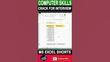 Properly Display Aadhar Card Numbers In Excel #shorts,#ytshorts,#viralshorts,#trendingshorts,