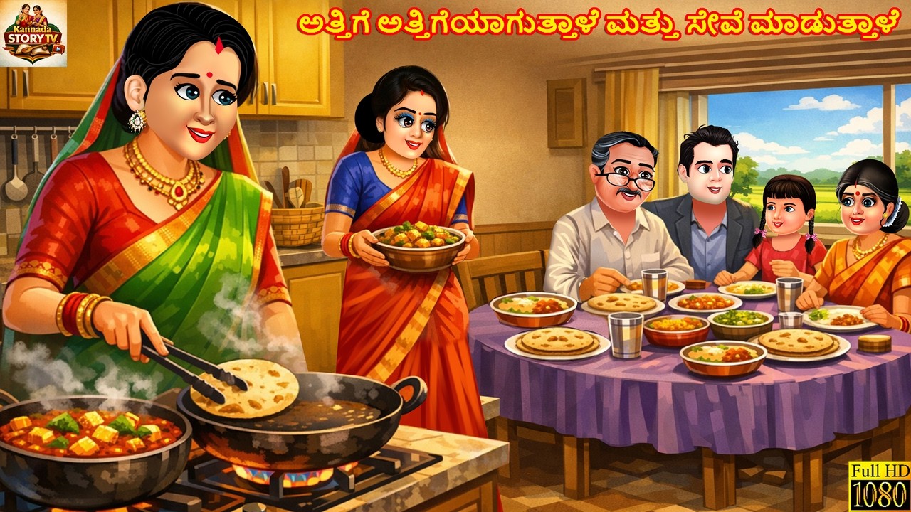 Attige attigeyāguttāḷe mattu sēve māḍuttāḷe | Kannada Stories | Kannada Moral Story |Kannada Cartoon