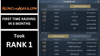 First Raid in 5 Months - Rank 1 with 10b points - Kingdom Raid // King of Avalon // Solar