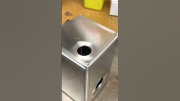 Fabbing up an expansion tank with laser cut metal for a #toyotasupra 👏 #fabrication #welding #metal