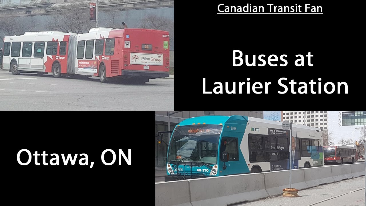 Buses at Laurier Station, Ottawa, ON