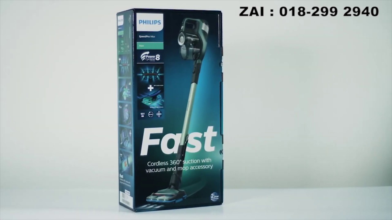 Philips SpeedPro Max Aqua Cordless Stick Vacuum Cleaner FC6901 YouTube