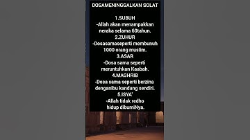 Dosa Meninggalkan Sholat 5 waktu #shorts #shortsvideo #video #videovirall #sholat