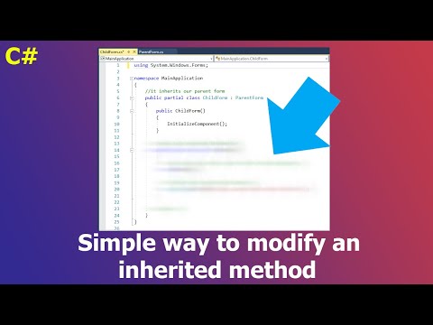 Add, Remove and Change an Inherited Method or Event