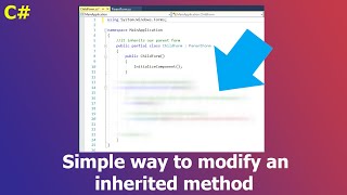 Add, Remove and Change an Inherited Method or Event