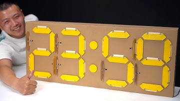 How to make a 7 Segment Display Clock from cardboard