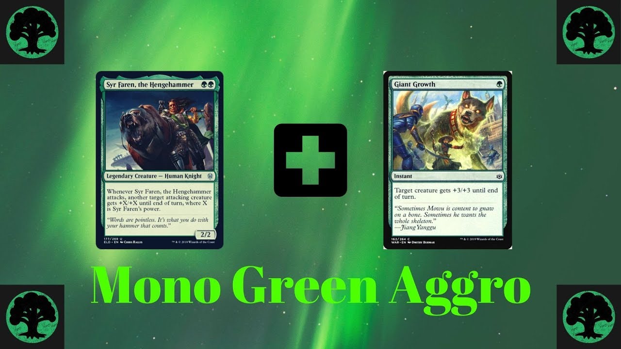 MTG Arena - Ranked Standard 2020 w/ Mono Green Aggro 13-0 Win Streak With A Sweet Turn 3 Win