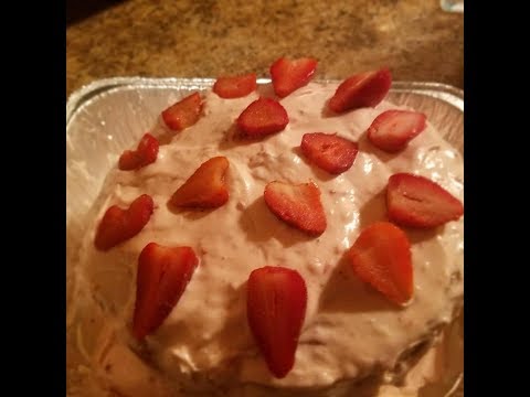 Triple layer strawberry cake