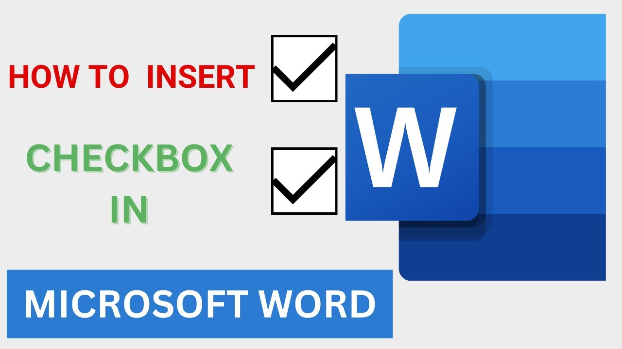 How to insert checkbox in Microsoft Word - YouTube