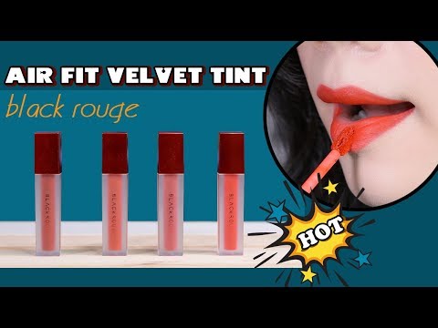 Swatch + Review son kem Black Rouge Air Fit Velvet Tint - Bộ sưu tập son đỏ đáng dùng | Tiny Loly