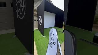 Our indoor golf simulator set up is finally here and she is B E A UTIFUL! Ready for business! #golf
