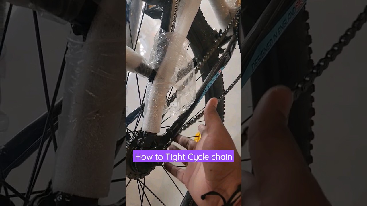 How to tighten Cycle Chain at home #shortvideo #cycle #cyclemode #bicycle #information #chaincycle