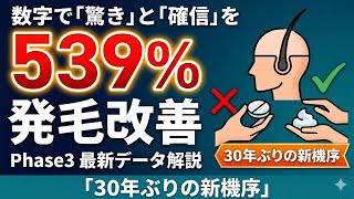 プラセボ比539%の発毛改善…クラスコテロンPhase3の衝撃データを解説
