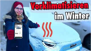 Fiat 500e Winter Extremtest: Vorklimatisierung bei -9 Grad & Schnee