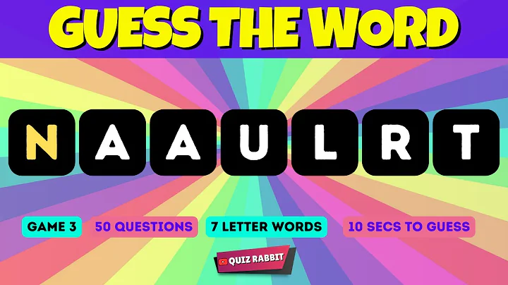 Scrambled Word Games | Guess the Word Game (7 Letter Words) | Part 3