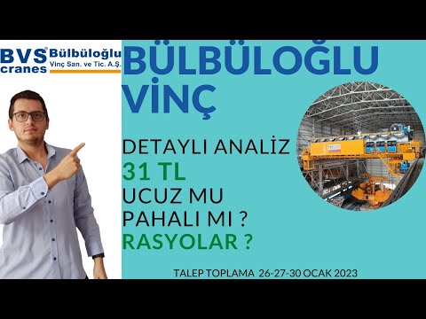 BÜLBÜLOĞLU VİNÇ HALKA ARZ | BÜLBÜLOĞLU VİNÇ | BVSAN | YENİ HALKA ARZ | BÜLBÜLOĞLU | BİST | BORSA