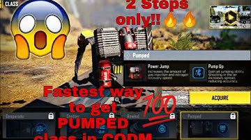 How to get PUMPED class in codm | fastest way to get PUMPED class  in call of duty | tricks and tips
