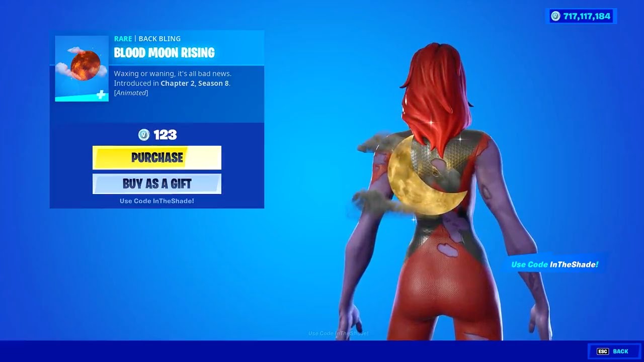 *NEW* Real Blood Moon Back Bling..! Fortnite Battle Royale