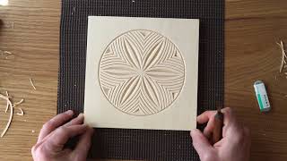 Woodcarving ASMR  Chip Carving A Traditional FolkArt Design