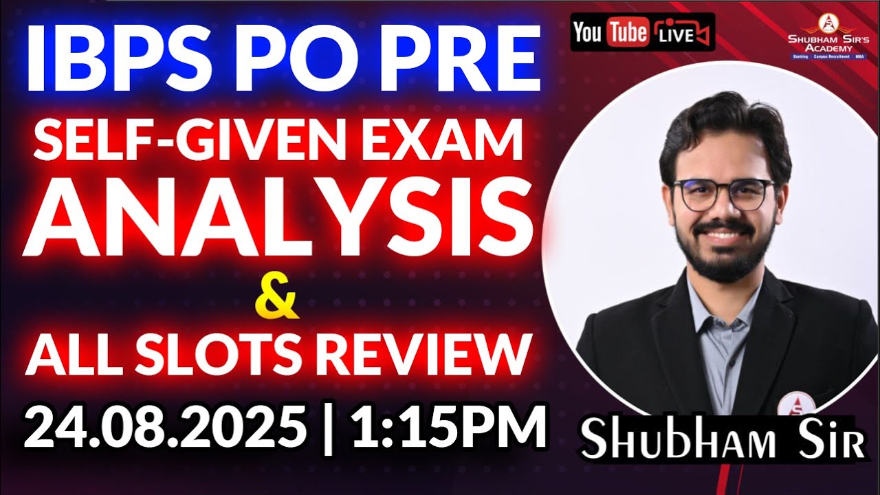IBPS PO PRE | Self-Given Exam Analysis & All Slots Review | 