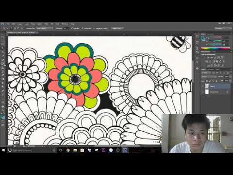 Video Sử dụng phần mềm photoshop vẽ trang trí màu hoa văn... - youtube