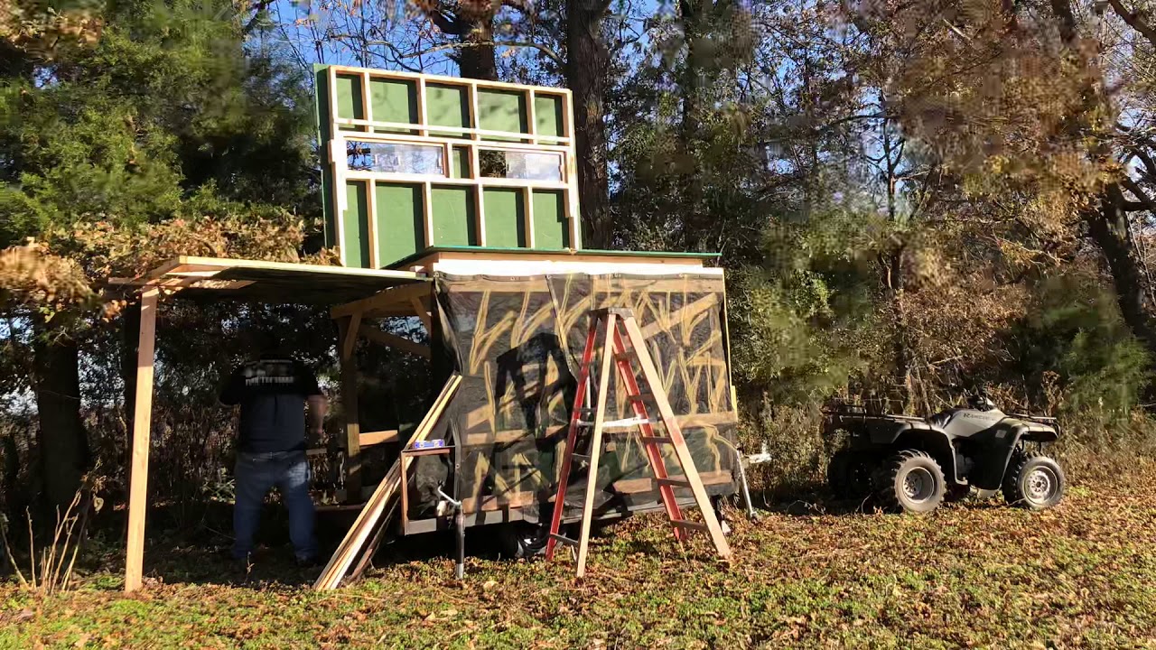 Deer blind 6x8 on a trailer YouTube