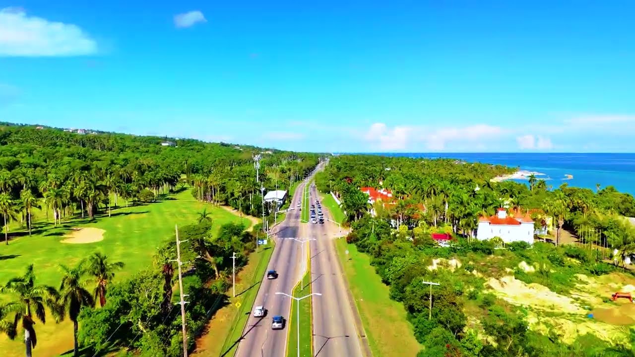 Drone View of Rose Hall Montego Bay, Jamaica