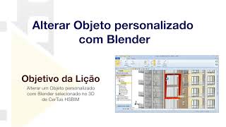 Vídeo Tutorial de CerTus HSBIM - Alterar Objeto personalizado com Blender - ACCA software