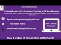 Performance Testing with LoadRunner Day 1 on 18th Nov 2025.WhatsApp us at +91-9133190573 to enroll.