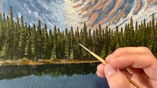 How I Paint Realistic Pine Trees | Easy Oil Painting Process