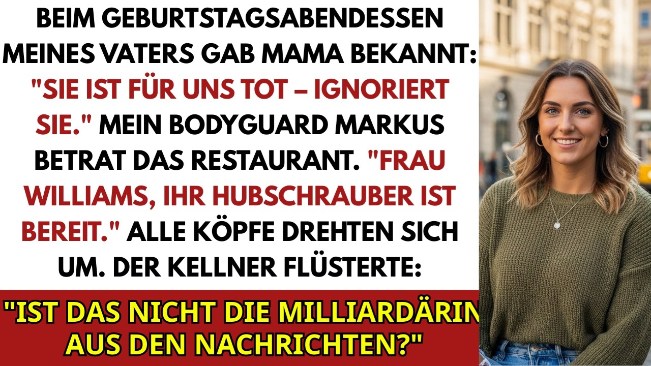 Bei Papas Geburtstag Sagte Mama Sie Ist Für Uns Tot – Dann Kam Mein Bodyguard Hinein...