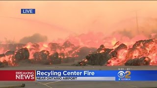 Recycling Plant Fire Rages Out-Of-Control In Ontario